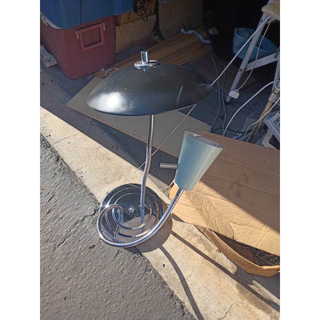 2000 - 2009 Custom Made Mid-Century Modern Design Reflector Tall Desk/ Floor Lamp For Sale - Image 5 of 6