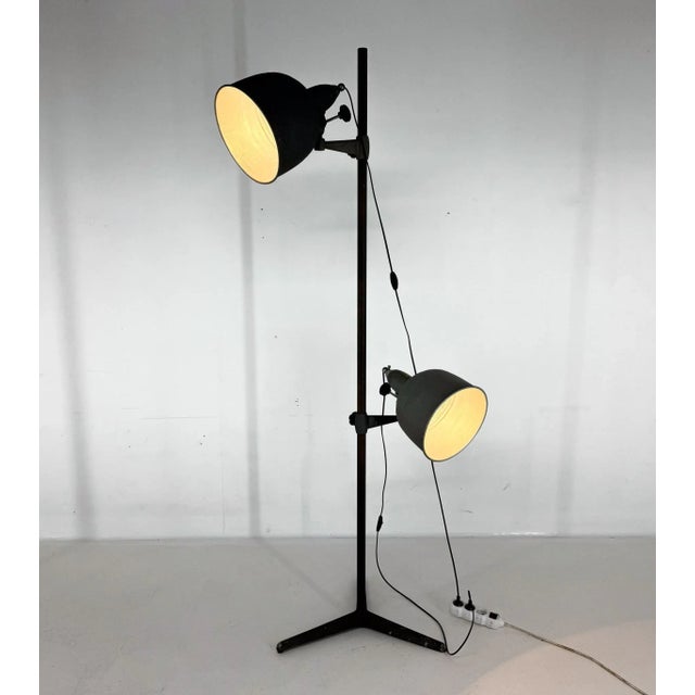 Industrial Mid-Century Italian Photo Film Studio Floor Spot Light Lamp, 1960s For Sale - Image 3 of 12