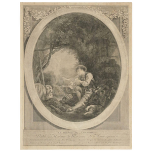 19th Century Steel Engraving Le Depart Du Courier