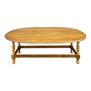 Vintage Ethan Allen Circa 1776 Traditional Early American Solid Maple Drop Leaf Coffee Table (18-8000) (B) For Sale