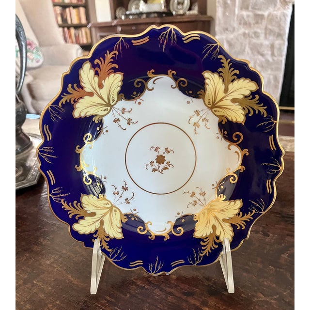 Blue Mid 20th Century Echt Weimar Kobalt "Jutta" Porcelain Salad/Luncheon Plates - A Pair For Sale - Image 8 of 15