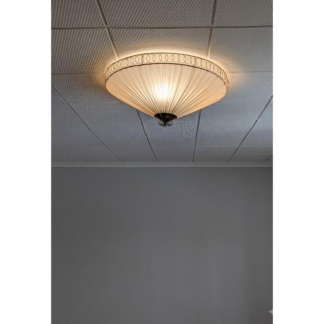 Cream Mid-Century Model K5-27 Flush Mount by Paavo Tynell for Idman Oy, 1950s For Sale - Image 8 of 18
