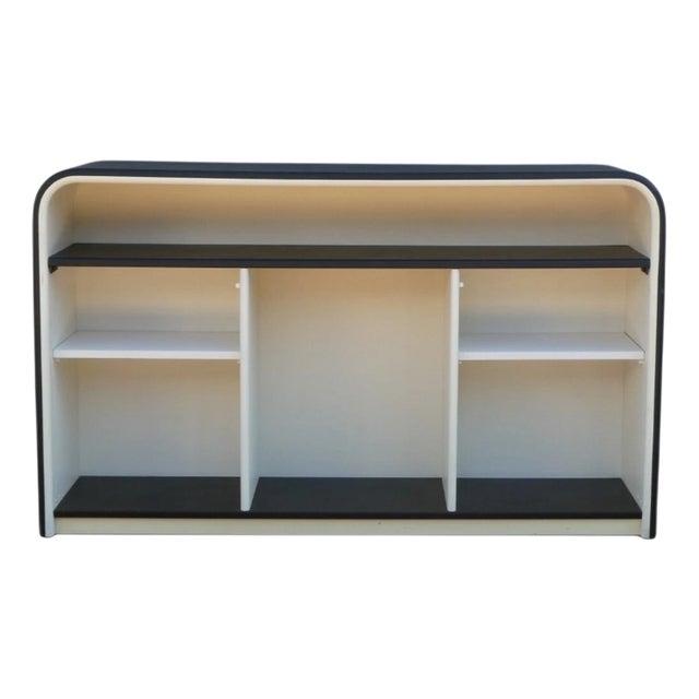 Vintage Open Bookcase in Eco-Leather, 1970s For Sale