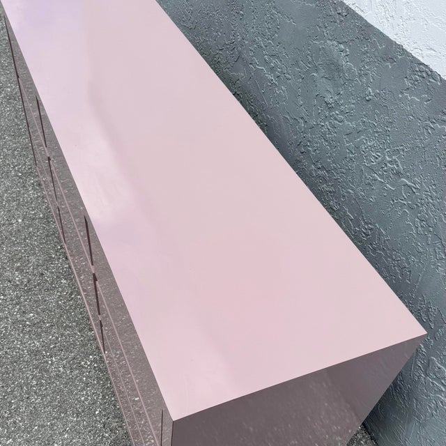 Postmodern Mauve Gloss Laminate Cubic Dresser For Sale In West Palm - Image 6 of 10