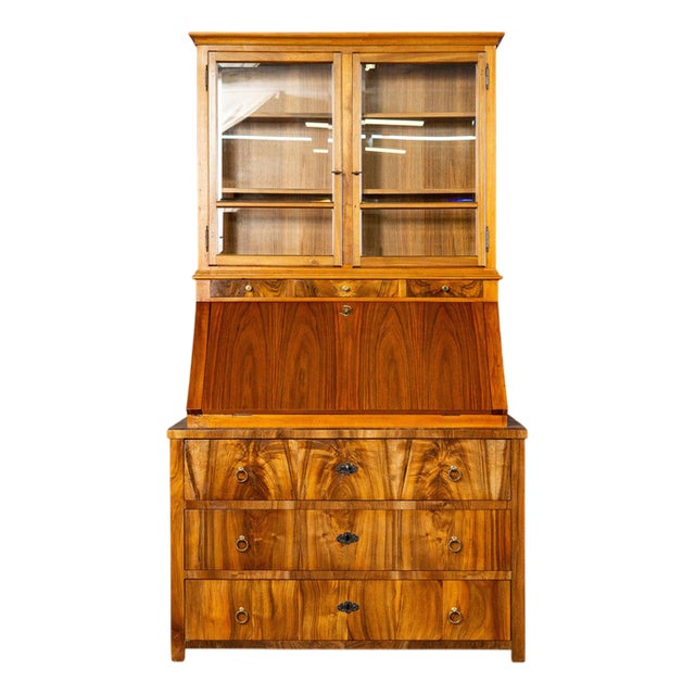 Vintage Secretary Display Cabinet For Sale