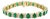 12 Carat Natural Emerald & 1 Carat Diamond Tennis Bracelet 14 Kt Yellow Gold For Sale