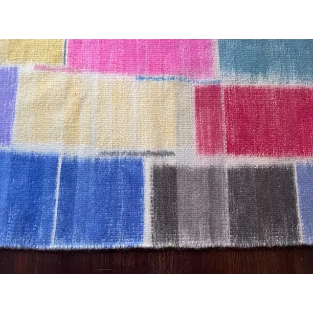 Mid-Century Modern Vintage Gerald Johnson Color Block Rug For Sale - Image 3 of 6
