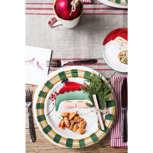 Ceramic VIETRI Old St. Nick Assorted Espresso Cups & Saucers - Set of 4 For Sale - Image 7 of 13