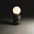 Navazi large table lamp in scorched coal ceramic & frosted glass by svitanok one of a kind. Dimensions: ø 16 x h 36 cm....