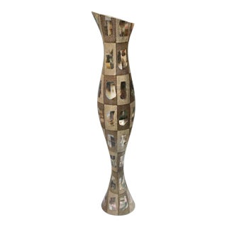 Oversized R & Y Augousti Shagreen Patchwork Vase For Sale