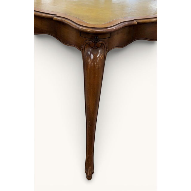 Vintage Weiman Leather Top Game or Card Table For Sale - Image 10 of 17