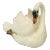Small Early 20th Century French Majolica White Swan by Delphin Massier For Sale