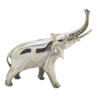 2.8-oz. Vintage Italian Handmade Genuine Sterling Silver Large 925 Elephant Solid Figurine For Sale