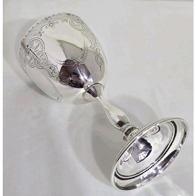 Antique Victorian Sterling Silver Chalice from Roberts & Belk, Sheffield, 1877 For Sale - Image 10 of 18