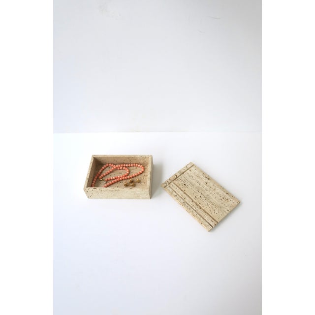 Sand Italian Travertine Marble Jewelry Box, Postmodern, Fratelli Mannelli, 1970s Italy For Sale - Image 8 of 12