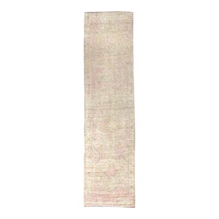 Pale Pink Vintage Turkish Anatolian Runner , 2'10'' X 11' For Sale