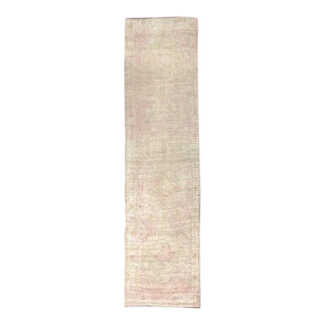 Pale Pink Vintage Turkish Anatolian Runner , 2'10'' X 11' For Sale