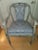 French Vintage Louis XVI Revival Grey Painted Armchair With Wedgwood-Style Medallions For Sale - Image 11 of 11