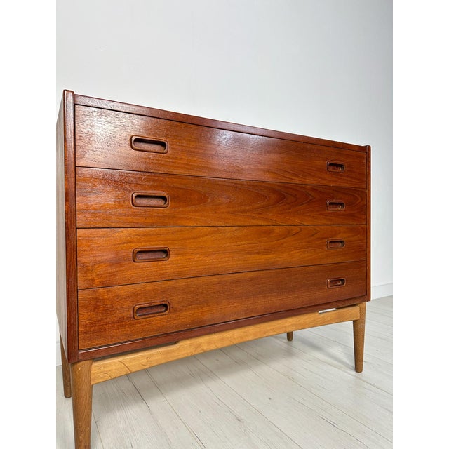 Wood Vintage Danish Teak Chest of Drawers by Arne Hovmand Olsen for Mogens Kold, 1960s For Sale - Image 7 of 10