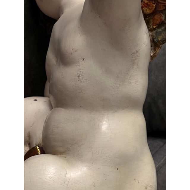 Angel Carved in Wood, Spain, 1970s For Sale - Image 9 of 11