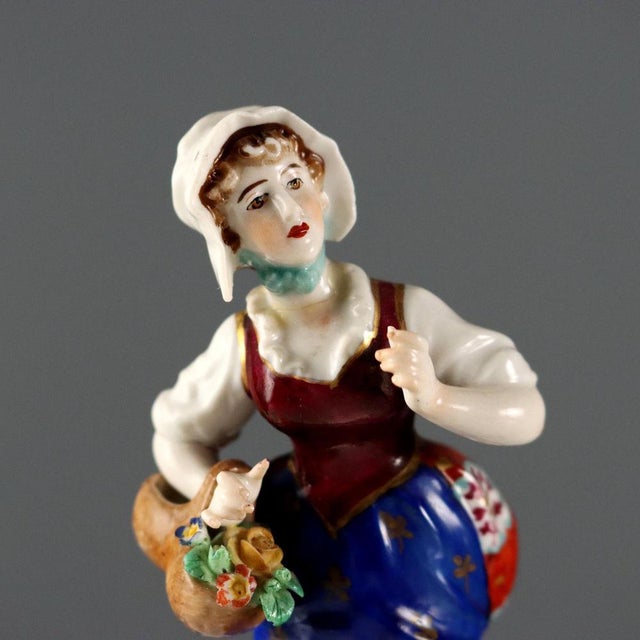 Antique Figurines from Ludwigsburg Porcelain, 1860 For Sale - Image 4 of 16