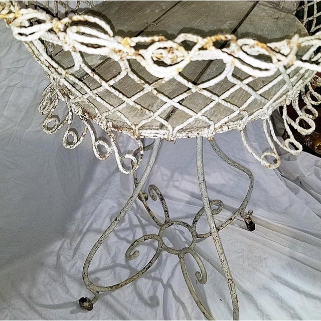 19th Century French Victorian Wire Planter For Sale In West Palm - Image 6 of 7