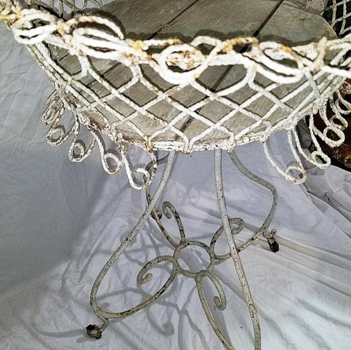 19th Century French Victorian Wire Planter Planters