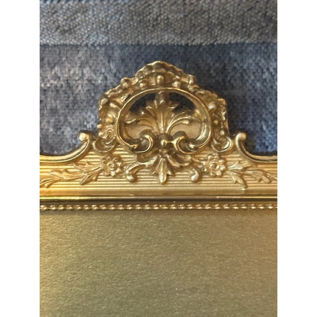 Traditional European Painting on Porcelain. Gilded Frame in Shadow Box. 19th Century For Sale - Image 3 of 11