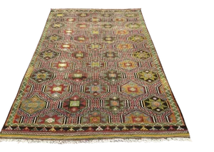 Embroidered Kilim Rug - 75" X 116"
