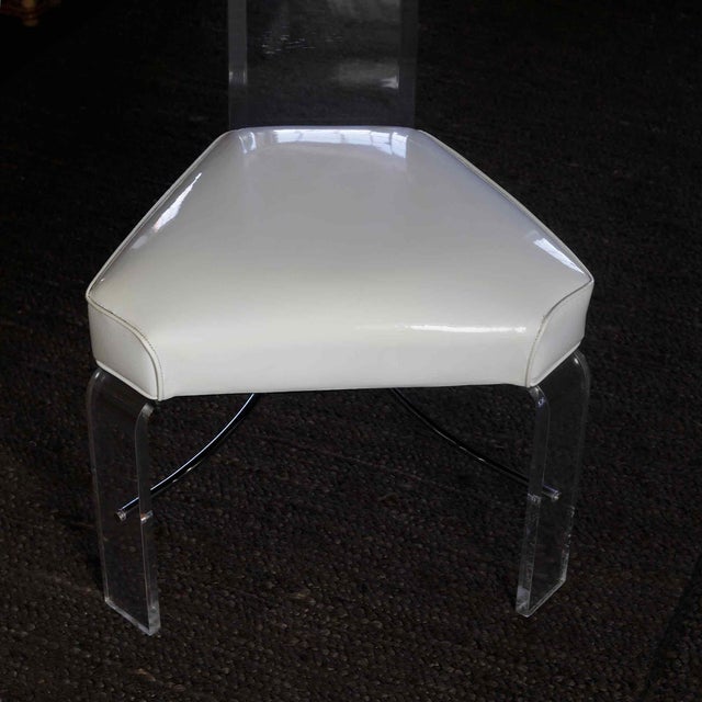Hill Manufacturing Co. High Back Lucite Dining Chairs - Set of Eight For Sale - Image 4 of 8