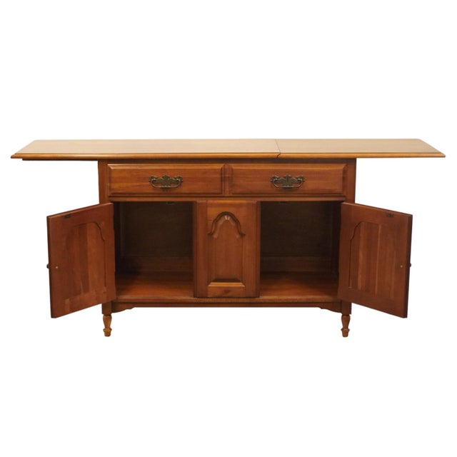 Thomasville Furniture Collector's Cherry Traditional Style 66" Server Buffet W. Slide-And-Drop-Top 720-26 For Sale - Image 11 of 12