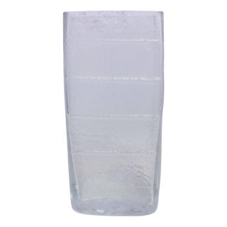 Glass Vase by Christer Sjögren for Lindshammar Glasbruk, 1970s For Sale