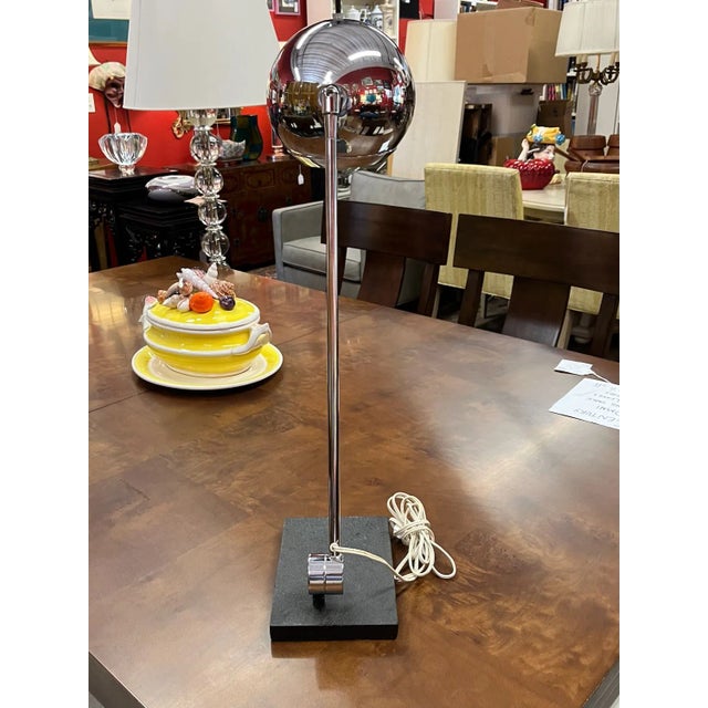 Kovacs 1970's Robert Sonneman Chrome Ball Articulating Lamp For Sale - Image 4 of 12