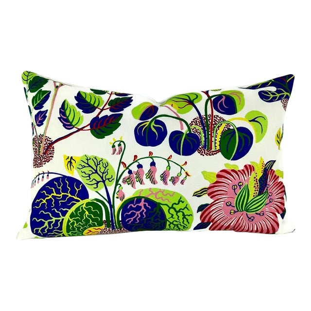 Schumacher Exotic Butterfly in Sprint With Self-Welt Indoor/Outdoor Pillow Cover For Sale