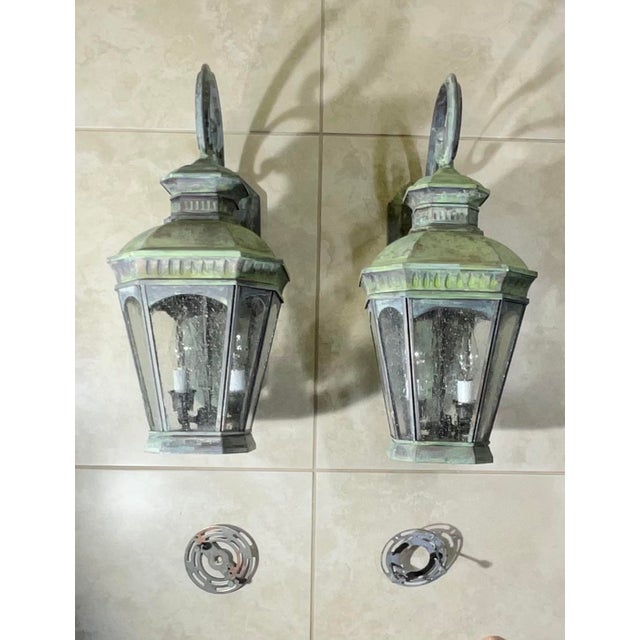 Illuminate your home with a touch of fun. This exquisite pair of vintage solid brass lanterns exudes timeless elegance and...