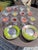 Mid 19th Century Vintage Hand Painted Tulip Glass Shrimp Cocktail Set For Sale - Image 5 of 11
