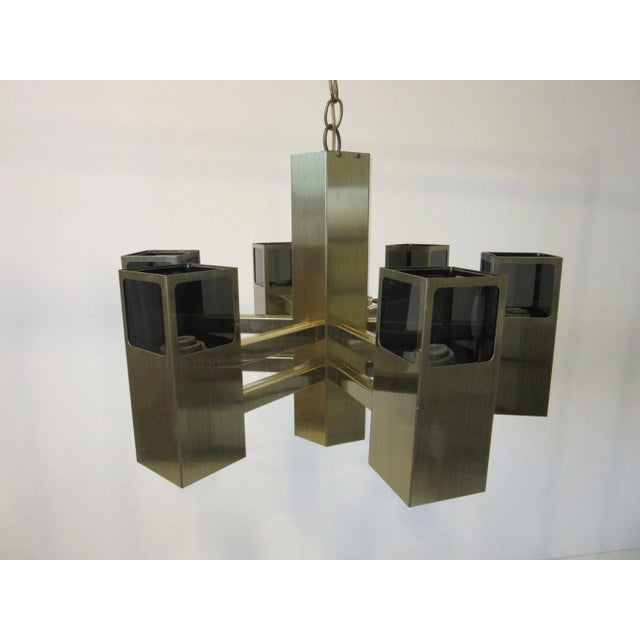 Frederick Ramond Bronze Chandelier For Sale - Image 9 of 12