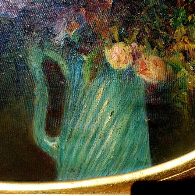 R. Fossataro, Flower Vase, Early 1900s, Oil on Canvas, Framed For Sale - Image 12 of 15