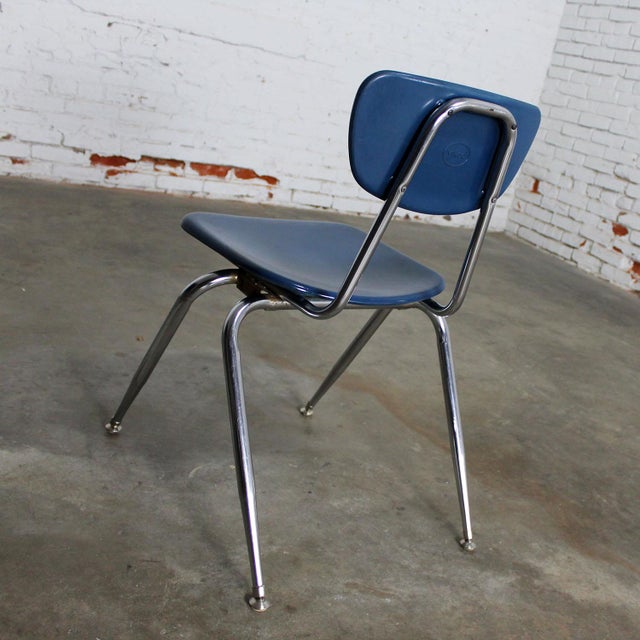 Virco 3000 Series Hard Plastic and Chrome Chair Chairish