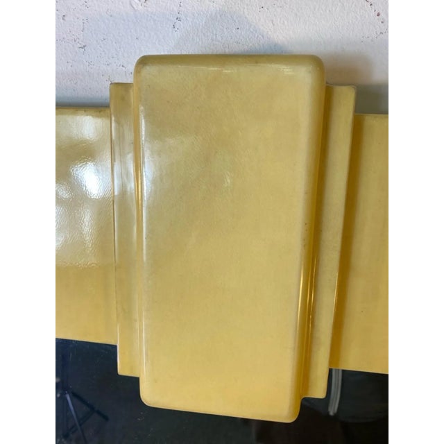 Modern 1970s Monumental Lacquered Goatskin & Brass Mirror Attributed to Karl Springer For Sale - Image 3 of 8