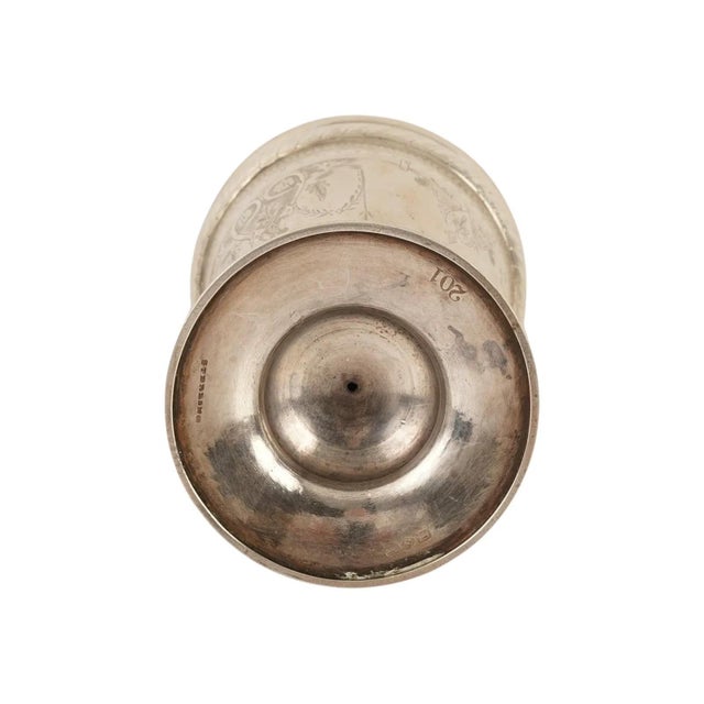 Late 19th Century Antique Continental Sterling Silver Kiddush Cup Chalice For Sale - Image 5 of 9