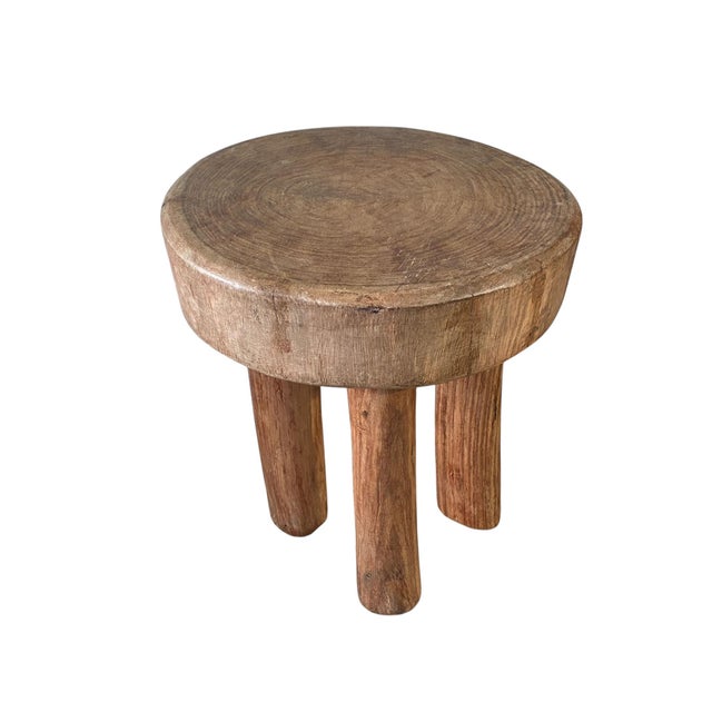 Wood African Vintage Carved Wood Milk Stool Hehe Gogo People Tanzania 11.5" H For Sale - Image 7 of 8