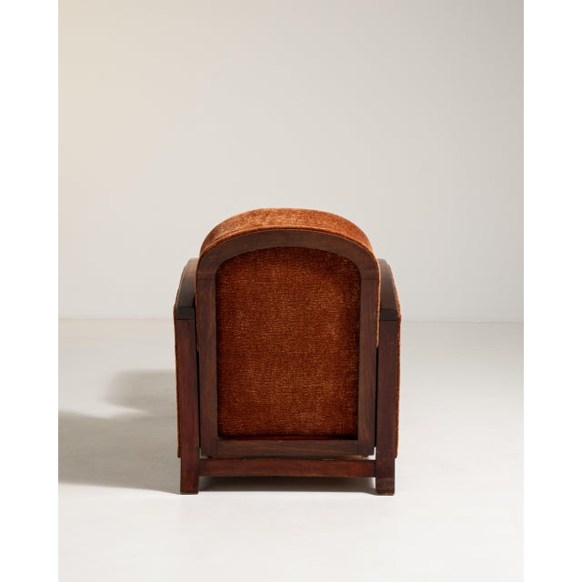 Art Deco Lounge Armchair With Ottoman France 1930s For Sale - Image 9 of 17