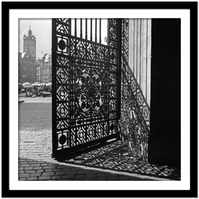 Shadows with Iron Gate Residence Castle Darmstadt, Germany, 1938, Printed 2021 For Sale - Image 4 of 5