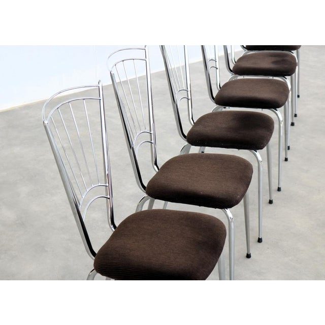 Brown Vintage Dining Chairs, 1960s, Set of 6 For Sale - Image 8 of 13