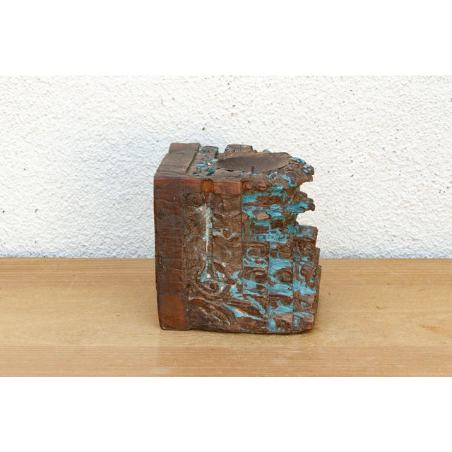 Antique Jodhpur Blue Corbel Candle Holder For Sale - Image 4 of 8