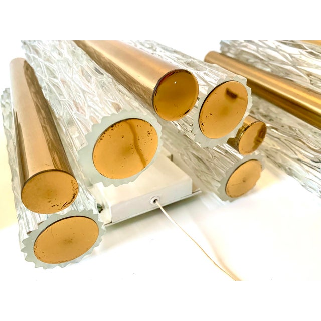 Vintage Crystal Glass Wall Lamp from Kaiser Leuchten, 1960s For Sale - Image 11 of 12