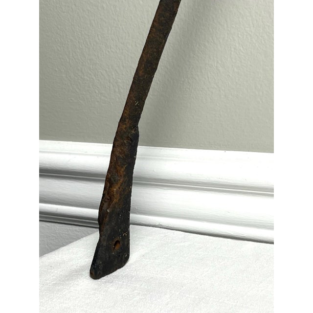 Large Antique Wrought Iron Bracket With Two-Tier Wooden Sign, "Inn & Antiques" For Sale - Image 10 of 10