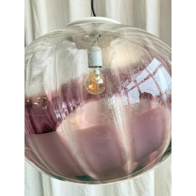 Space Age Murano Glass and Chrome Pendant from AV Mazzega, Italy, 1970s For Sale - Image 10 of 18
