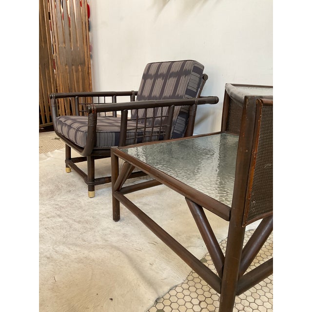 Black Vintage Rattan Lanai Chair Attributed to John Eisner for Ficks Reed, Circa 1970 For Sale - Image 8 of 10